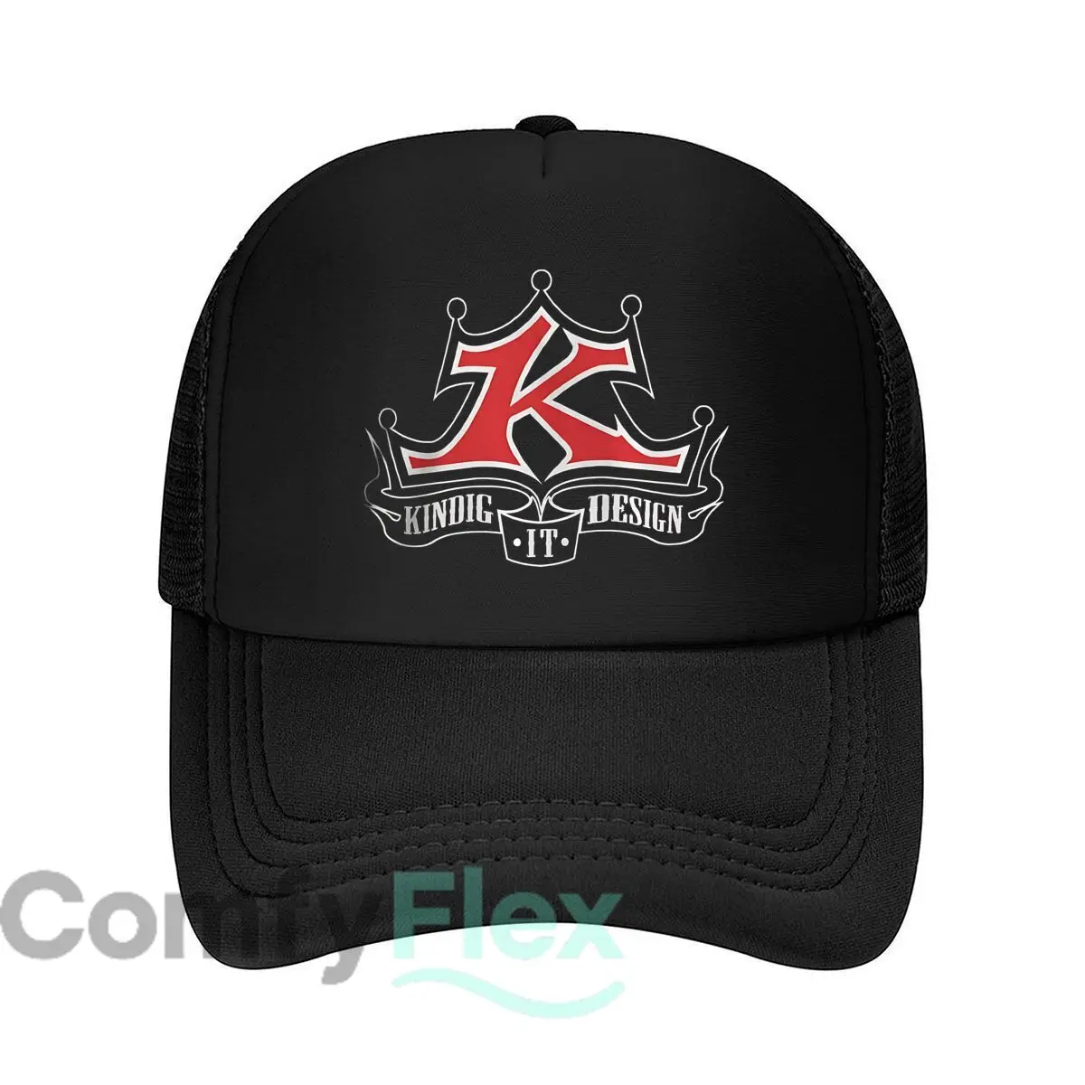 King Design Royal Crest Gorra de béisbol de malla de moda Sombreros casuales transpirables al aire libre para hombres y mujeres
