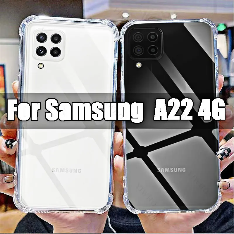 Soft Silicone Shockproof Case for Samsung Galaxy A22 Transparent for Sumsung A 22 6.4