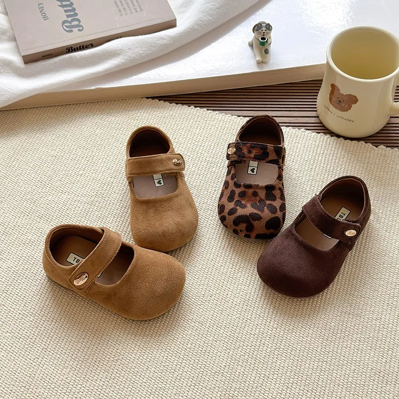 

Spring Autumn New Children's Shoe for Girl Simple Fashion Kids Leather Shoes Solid Color Versatile Toddler Causal Shoes Non-slip