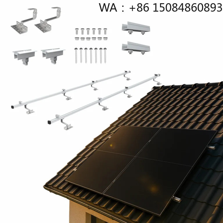 2 Module Pitched Roof PV Mount Kit, DIY Solar Accessories, Complete Solar Energy Hardware Parts for  Solar Power Energy Installa