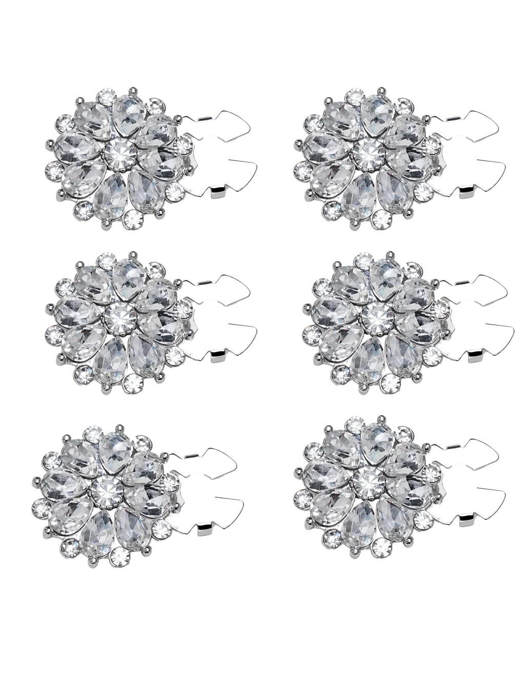 5/7pcs Rhinestone Cufflinks Luxury Button Cover Shirt Button Clip for Women Dresses Decorative Buttons Bling Cuff Links