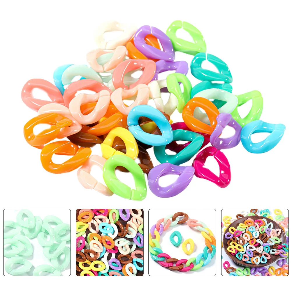 

100 Pcs Plastic Clip Keychains for Crafts Link Making Clips Hook Links DIY Hat Keycap