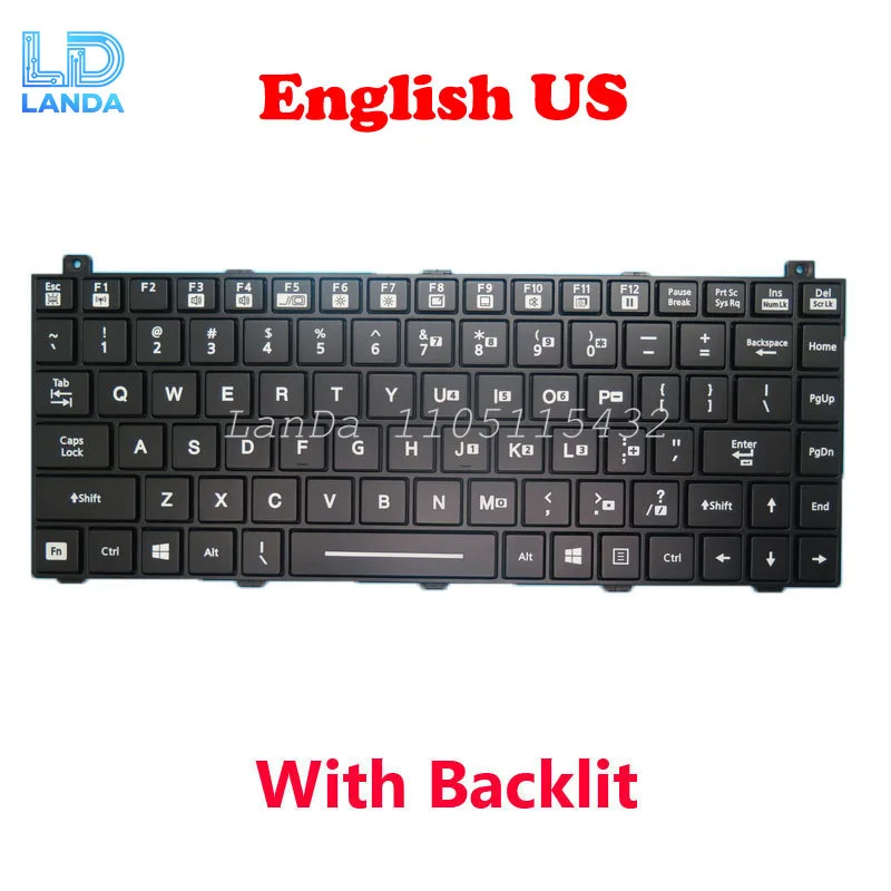 Backlit US SP KR NL CA GK Keyboard For Getac GDKB_6 GDKB_7 GDKBC6 GDKBB6 GDKBD6 GDKBU6 GDKBC7 GDKBB7 GDKBD7 GDKBU7 English New