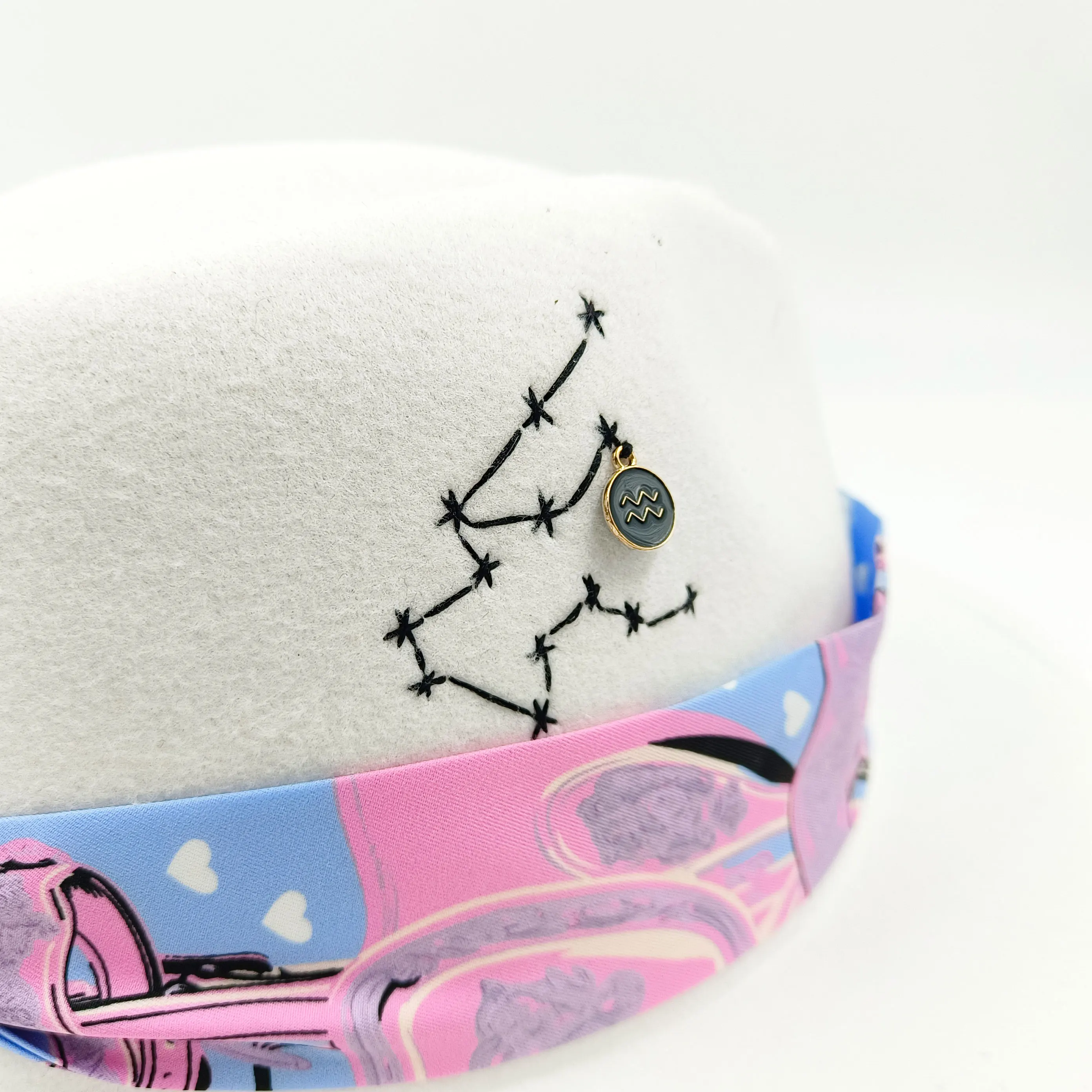 Handgenähte Fedoras-Mütze, unregelmäßige einfarbige Mütze, verstellbare Unisex-Mütze, Fedora-Filzhut, Jazz-Herbst-Winter-Mütze, Serpla Forecro – Detail 21