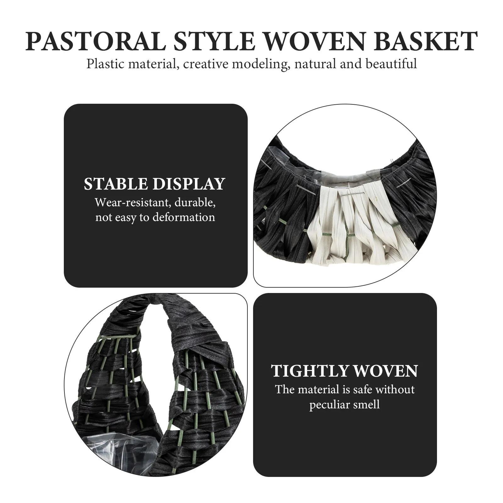 

Imitation Rattan Flower Basket Pastoral Style Woven Storage Basket For Home Decor Dried Flowers Arrangement Flower Holder