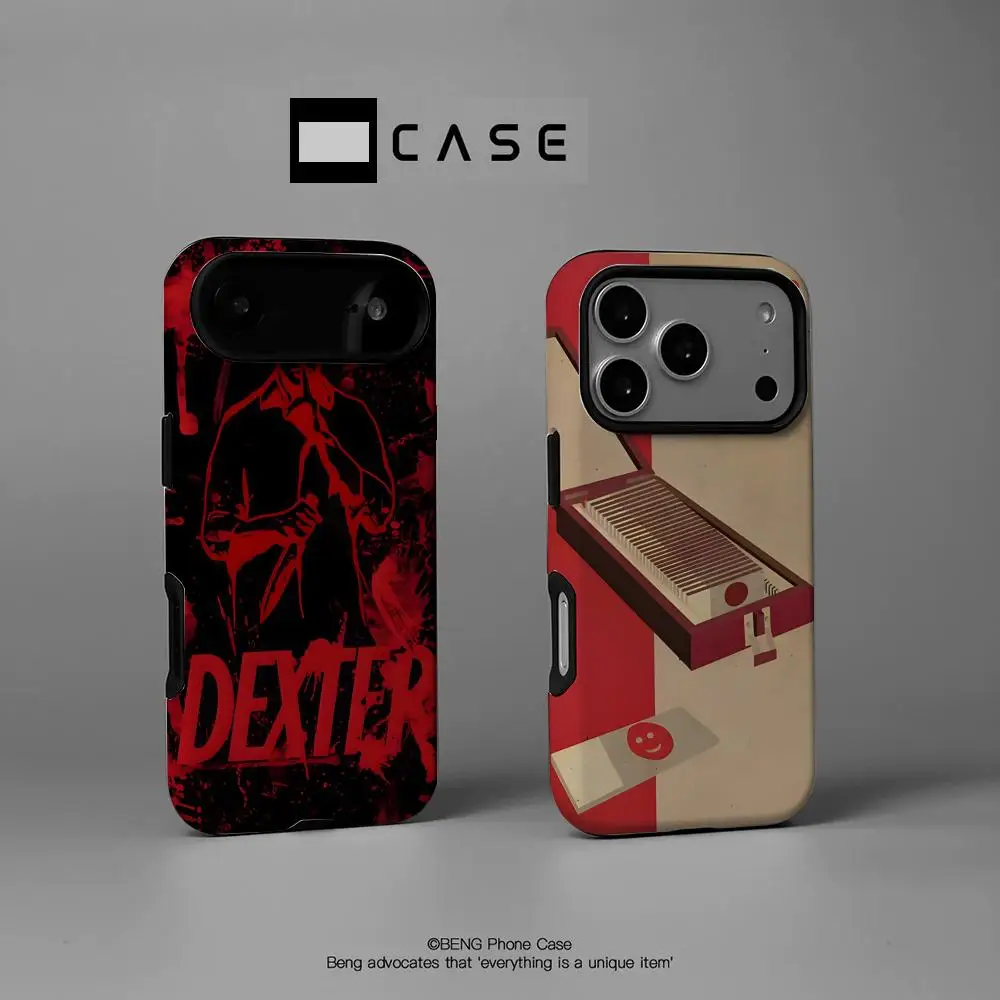 Capa de Celular Dexter Morgan Nova para iPhone 17 16 15 14 13 12 11 Pro Max X XR XS Max Plus, Capa Rígida de PC com Película Brilhante