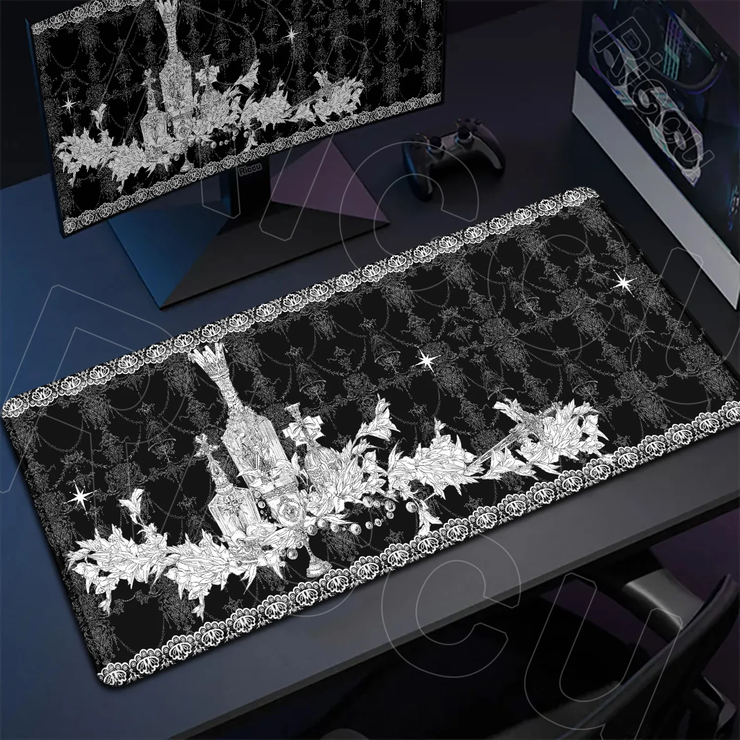 HD Printing XXL dark style Gothic Mouse Pad Large Gaming Table Cushion Non-slip Laptop Tablet Mousepad Desk Mat PC Accessories