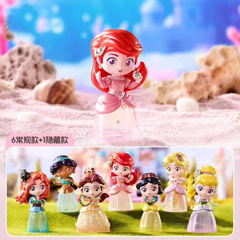 Boîte aveugle de la série Disney Princess Dream, boîte de rangement authentique, Elsa Ariel, cadeau pour filles, jouet de collection, pot de rangement pour figurines