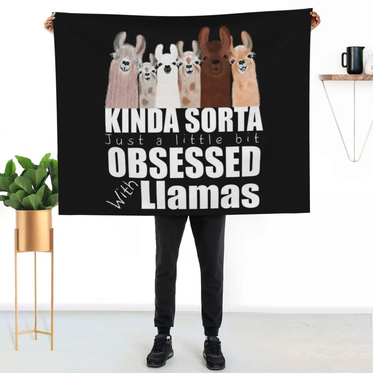 Obsessed with llamas just a little bit Throw Blanket Multi-Purpose Hairy sofa bed Thin Blankets For Baby Sofa Blankets