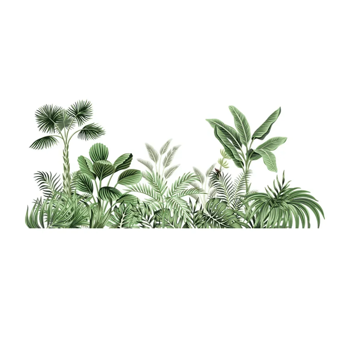 Large African Tropical Tree Wall Stickers Nursery Wall Decals for Kids Boys Room Bedroom Decoration Jungle Wallpaper Home Decor