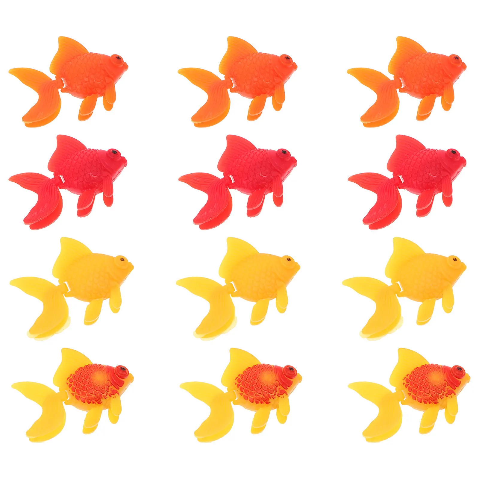 

16Pcs Floating Plastic Artificial Tropical Fish Aquarium Decoration Realistic Simulation Fake Goldfish for Cognitive Learning