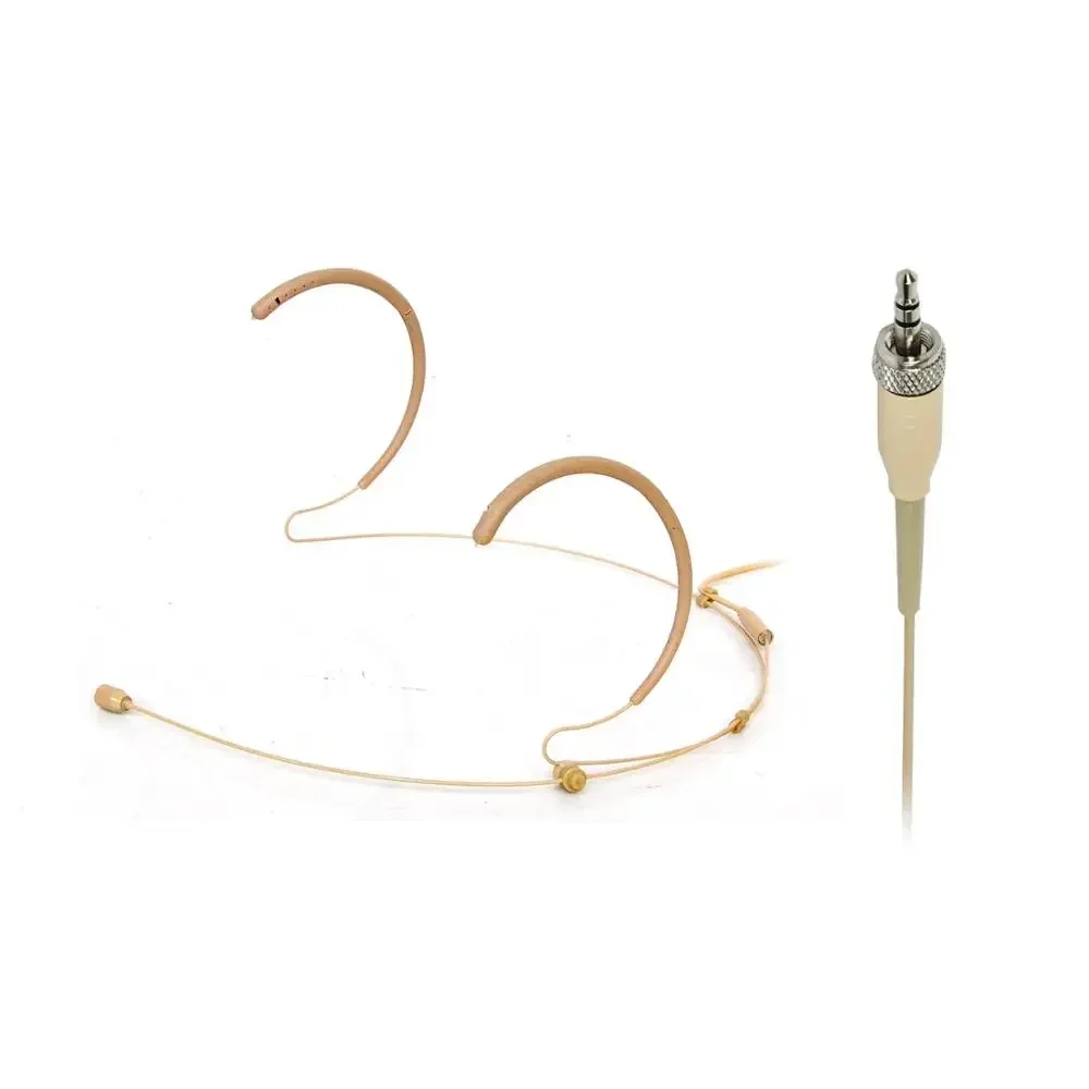 LOMEHO Double Earhook Headset Microphone Lecture 1.2m Cable 3.5mm Plug With Nut Omni Directional Electret Condenser  HM-25S2-L4