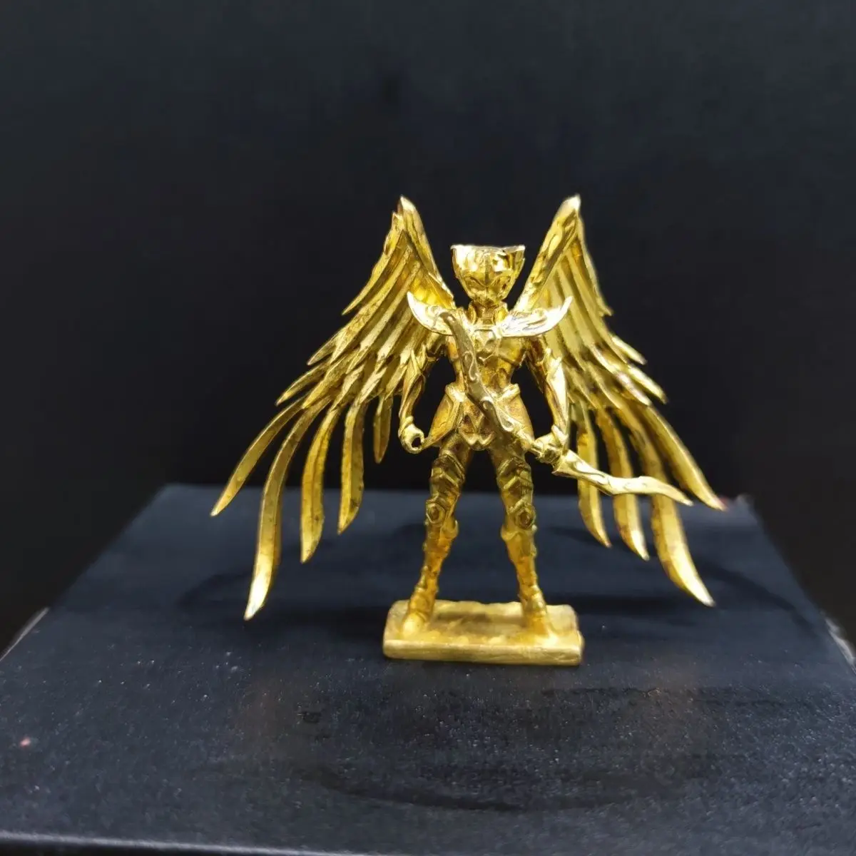 

Solid Copper Miniature "Sagittarius Divine Armor" Figurine - Decorative Statue Collectible Home Accent Ornament for Shelf/Desk