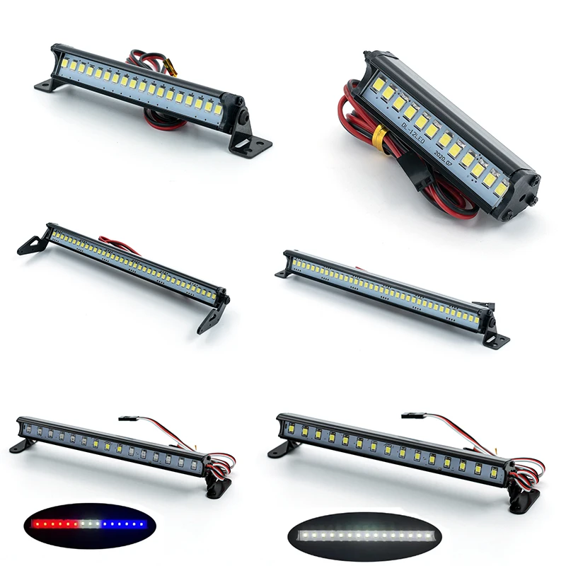 Rc Car Roof Led Light Bar Light 53-149mm Searchlight For 1/10 Trxxas Trx4 Defender Trx6 G63 Axial Scx10 D90 Rgt Yikong Crawler