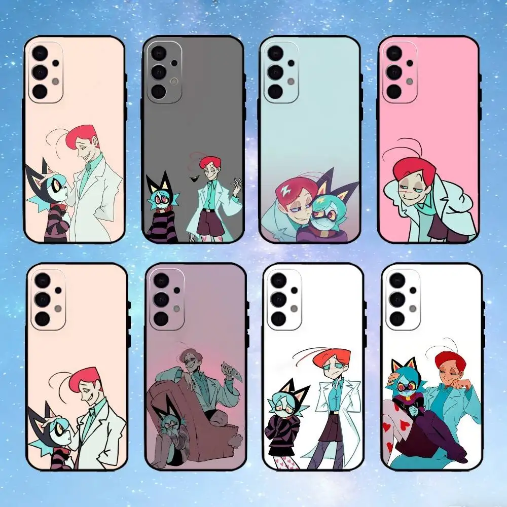 

P-Psycho C-Cuties Anime Phone Case For Samsung S25,S24,S23,S22,S21,S20,Ultra,Plus,FE Black Soft Cover