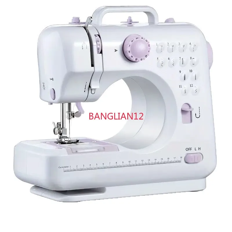 

Household Sewing Machine Mini Portable Edge Lock Buttonhole Eat Thick 12 Thread Overlock Sewing Machine