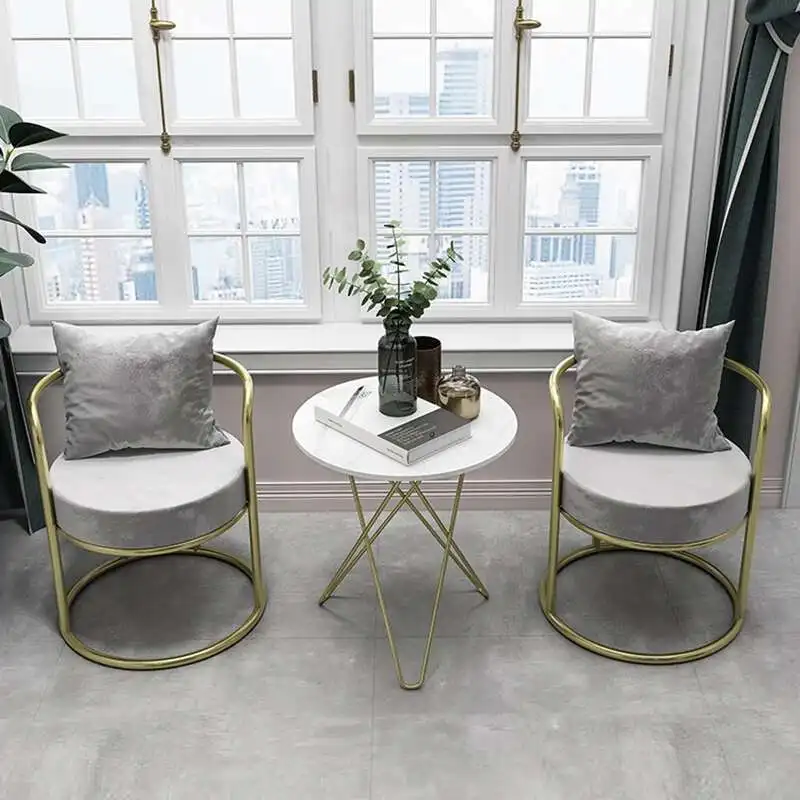 

Living Room Modern Armchair Soft Makeup Bedroom Relaxing Waiting Chair Dining Velvet Floor Ergonomic Fauteuil Salon Furniture