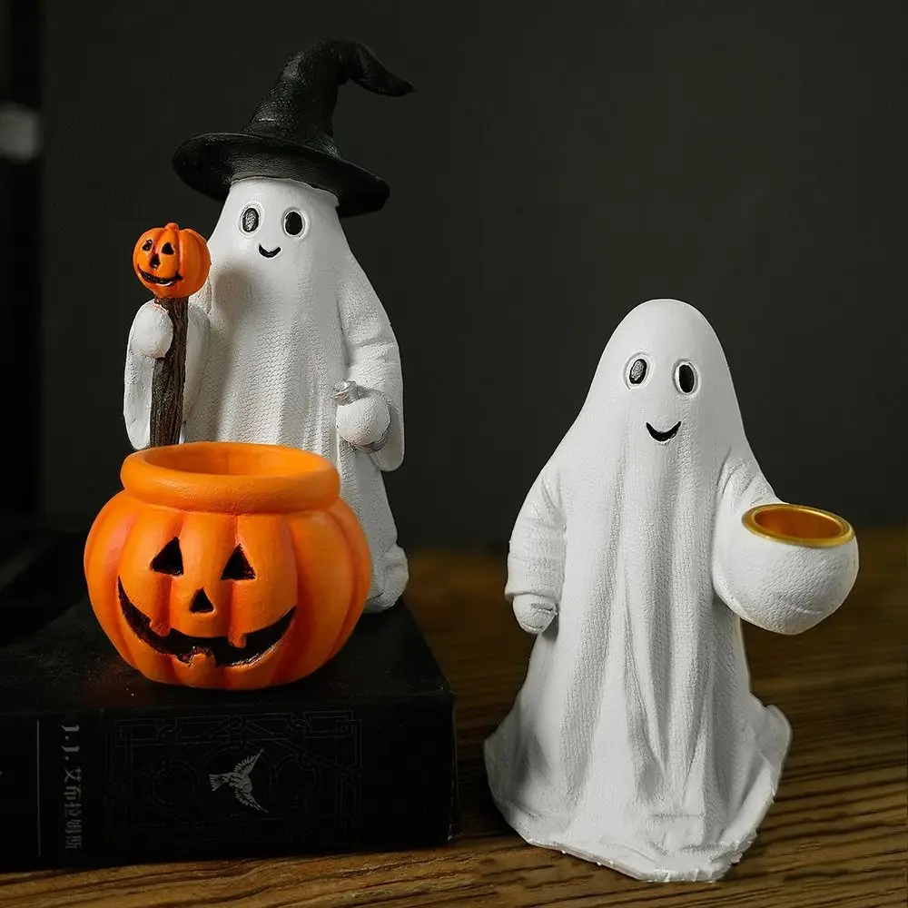 

Crafts Resin Ghost Pumpkin Figurine Creative Cartoon Small Sculpture Cute Halloween Statue Courtyard