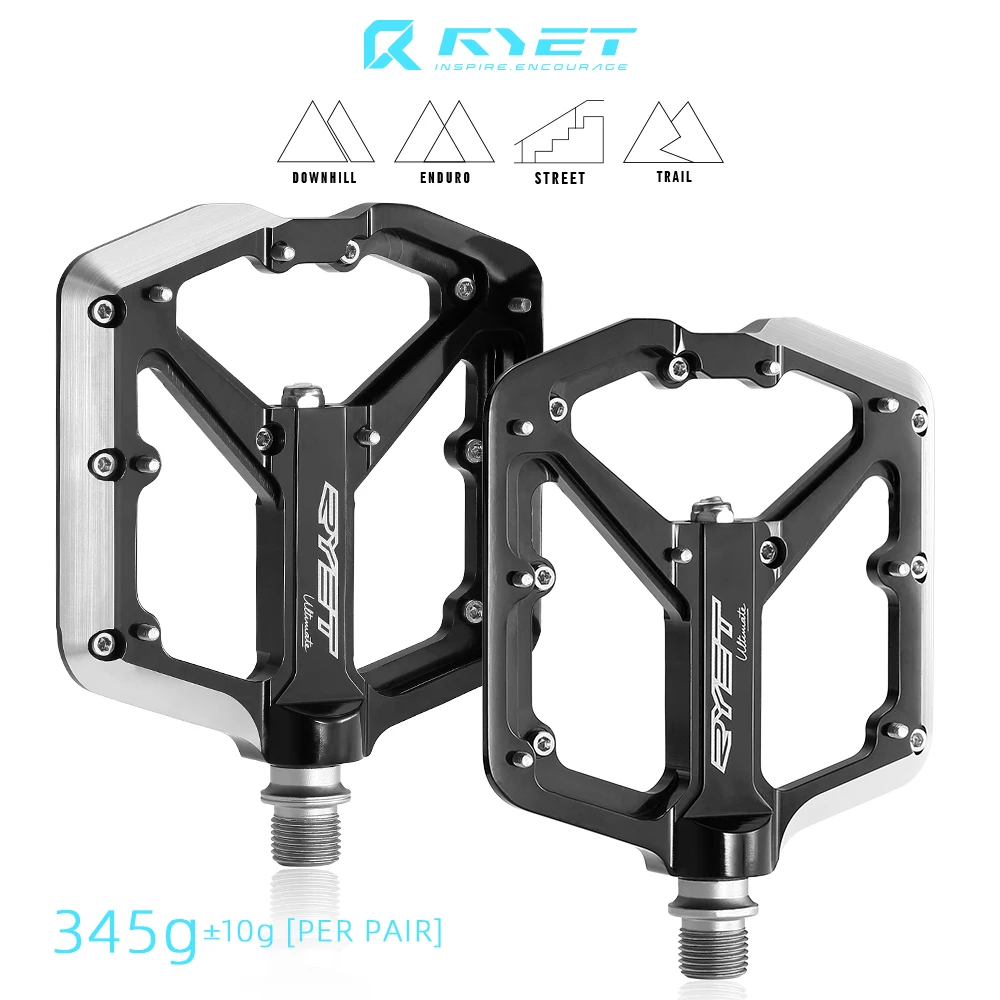 

Алюминиевые педали RYET для шоссейного велосипеда MTB, сверхлегкие нескользящие плоские педали с герметичными подшипниками для аксессуаров для горного велоспорта