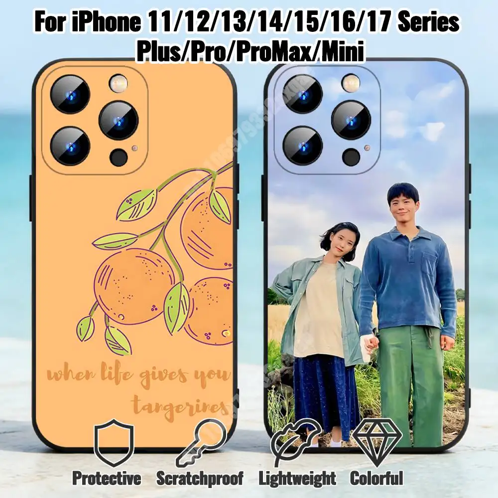 

When Life Gives You Tangerines Phone Case for iPhone 17 16 16E Pro Plus Air 15 14 Max Mini 12 11 Shockproof Protector