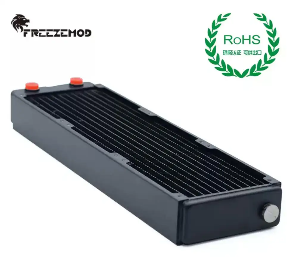 FREEZEMOD Computer Pc Water Cooler Copper Radiator Double Layers 45MM Thick Copper Fins G1/4 ROHS Certification TSRP-HP45-360