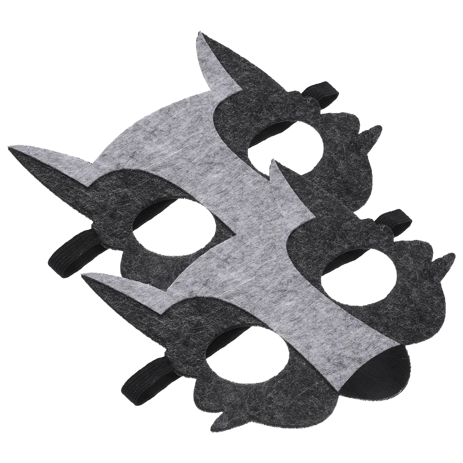 

2 Pcs Animal Mask The Unisex Fox Non-woven Fabric Cartoon Kids Photo Prop Parent-child Cosplay
