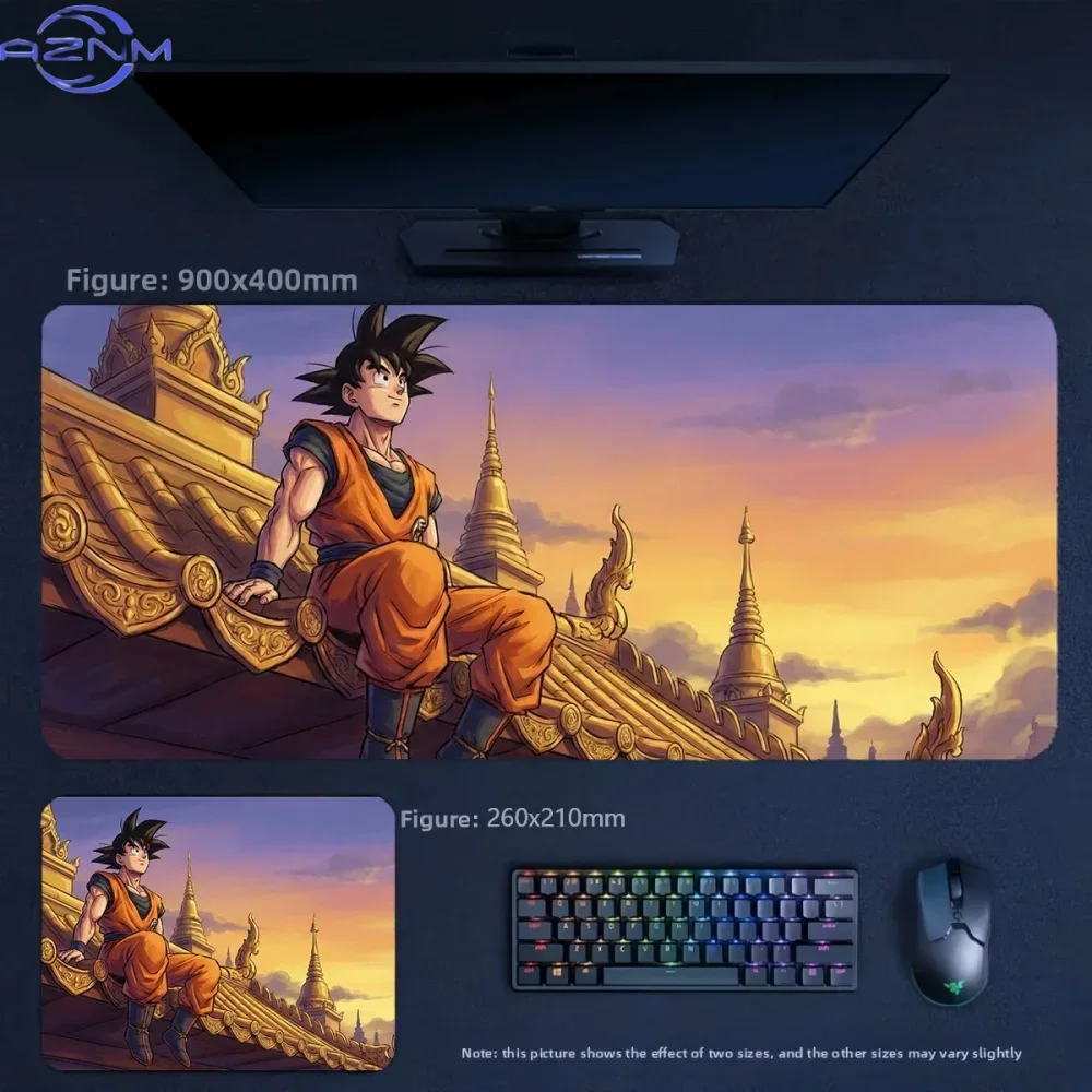 Anime Dragon Ball Z Full Characters Group Photo Large Mousepad Rubber Non-Slip Gaming Desk Mat Keyboard Pad for Home Office Deco