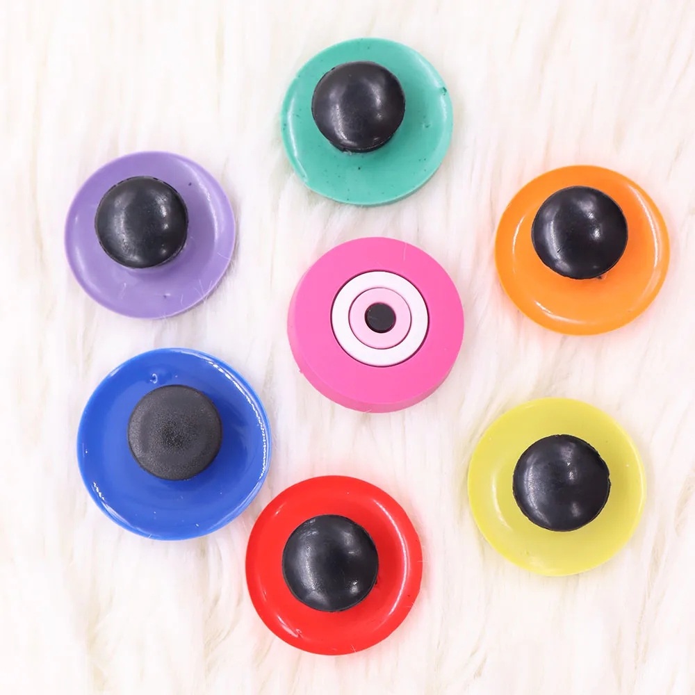 Mix 50pcs PVC Cartoon Colorful Evil Eyes Shoe Buckle Accessories DIY Shoes Decoration Shoe Charms Bracelets Kids Birthday Gift