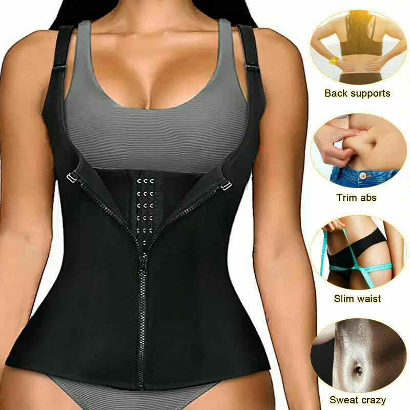 

Waist Trainer Corset Underbust Shapewear Body Shaper Slimming Underwear Women Weight Loss Sauna Sweat Vest with Adjustable Strap