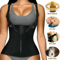 Waist Trainer Corset Underbust Shapewear Body Shaper Slimming Underwear Women Weight Loss Sauna Sweat Vest with Adjustable Strap