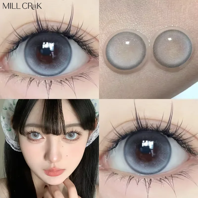 MILL CREtransmith-Lentilles de contact naturelles avec délinquants, utilisation en 1 jour, 03/document, cosmétique, question pour les contacts de fête, 10 pièces, nouveau
