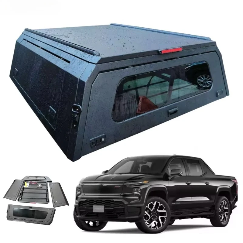 2025 2026 Silverado EV Ute Tray Bed Cap Chevy Pickup Camper Shell Truck Topper Aluminum Hardtop Canopy