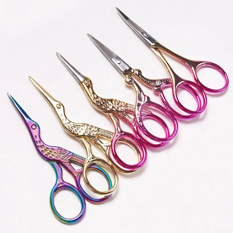 Stainless Steel Manicure Dead Skin Scissors Sharp Tip Eyebrow Scissor Manicure Nail Cuticle Remover Facial Nose Hair Trimmer