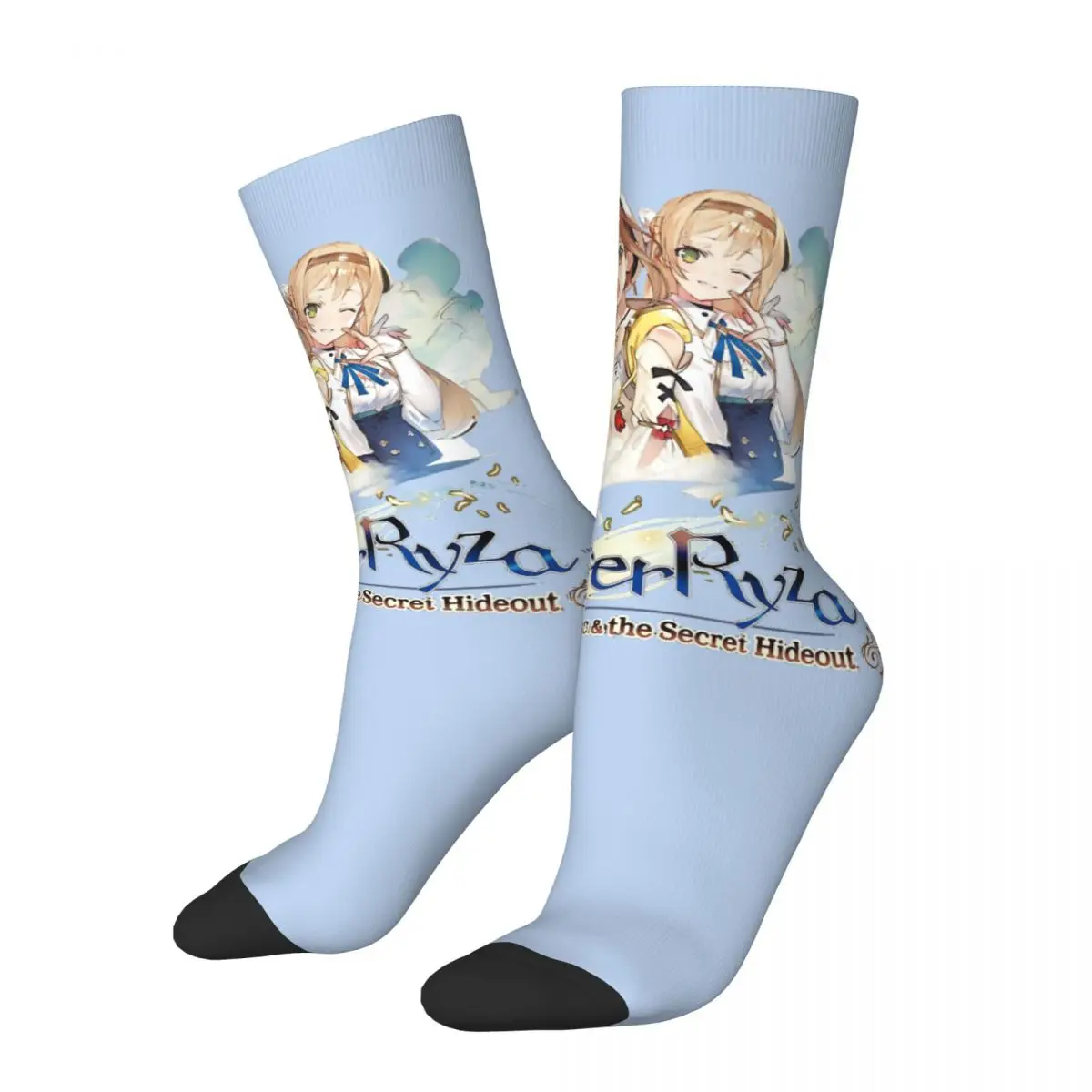 Crazy compression Sock for Men Leslie Stott And Kolotia Balanz Harajuku Atelier Ryza Role Playing Game Seamless Boys Crew Sock