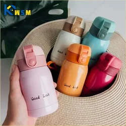 1/2PCS Goodluck Small Cute Mini Thermos Cup MINI Portable Creative Pot Belly Water Cup Pocket Cup with Hand Gift