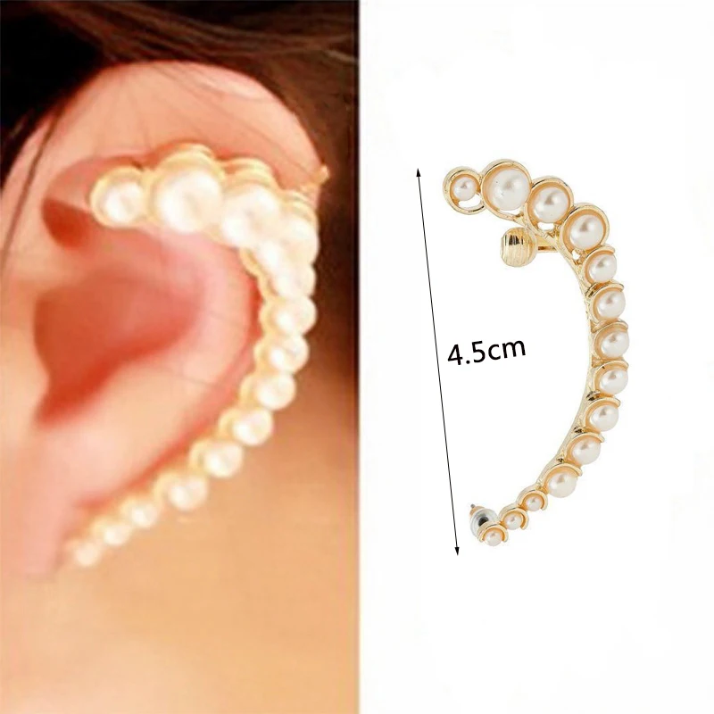 New Crystal Clip Earrings for Women Imitation Pearl Butterfly Ear Clips Cat Shape Girls Earrings need pierced Wholesale Earrings