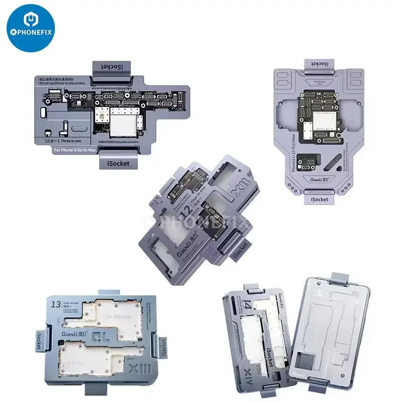 QIANLI ISocket Motherboard Layered Test Frame for IPhone X-15 Pro Max Mainboard Function Tester Fixture Repair Platform