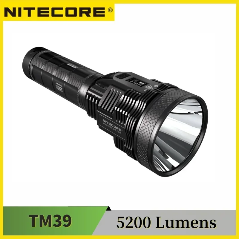 nitecore tm39 lanterna recarregavel 5200lumens searchlight com oled exibicao em tempo real alto desempenho led trcoh luz 01