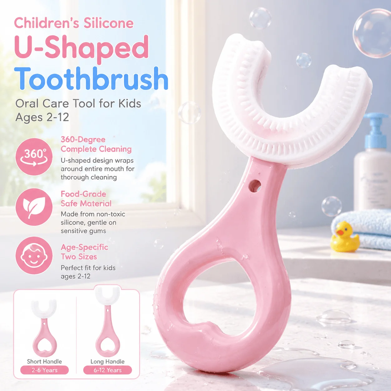 Baby Food Age - Kids U Shaped Toothbrush Silicone 360