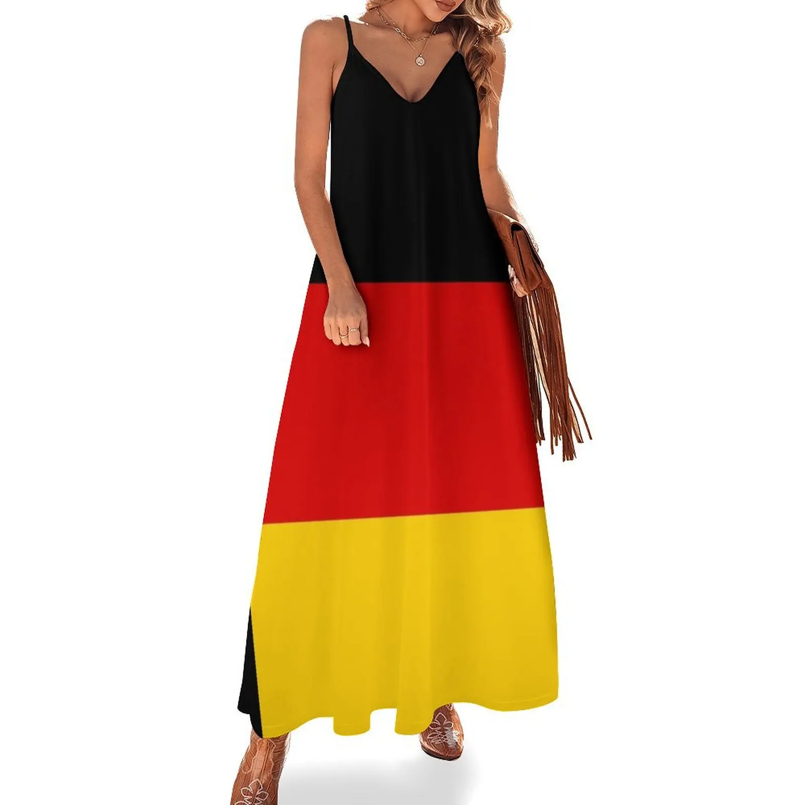 

German Flag Sleeveless Dress Casual dresses women's summer jumpsuit prom dress women's elegant loose dresses