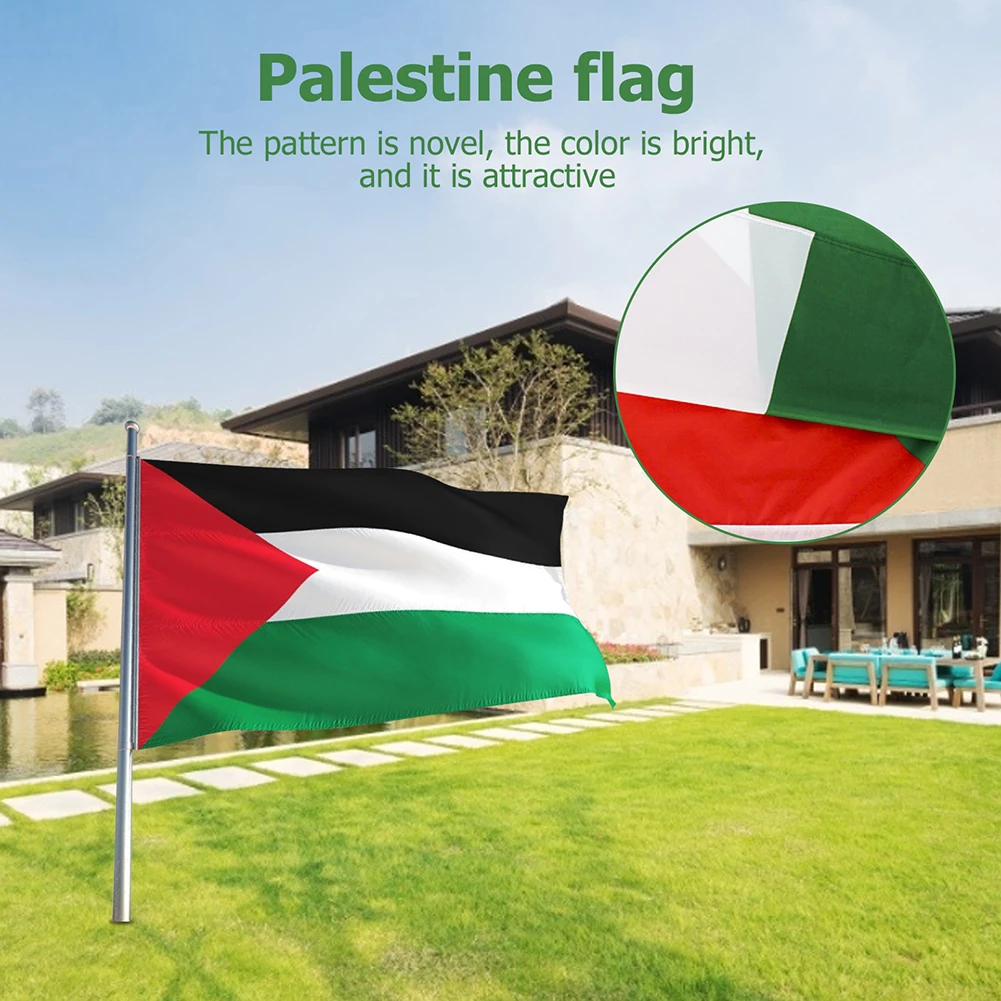 Fade Proof Palestine Flag 250*150/90*60cm Polyester Flag Palestinian banner National Flags Conference Activity Home Decor