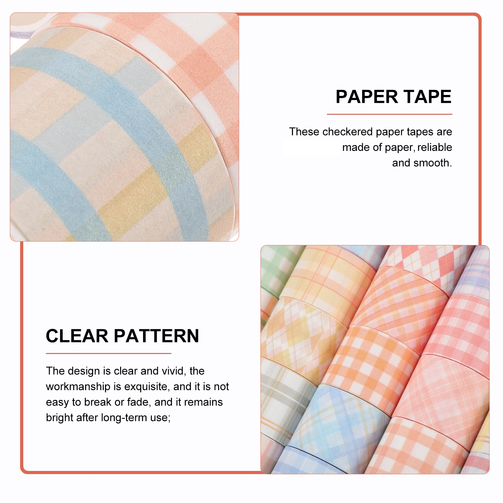 

30 Rolls Checkered Washi Tape Thin Aesthetic Craft Journaling Adhesive Decor Scrapbook Supplies Premium Durable