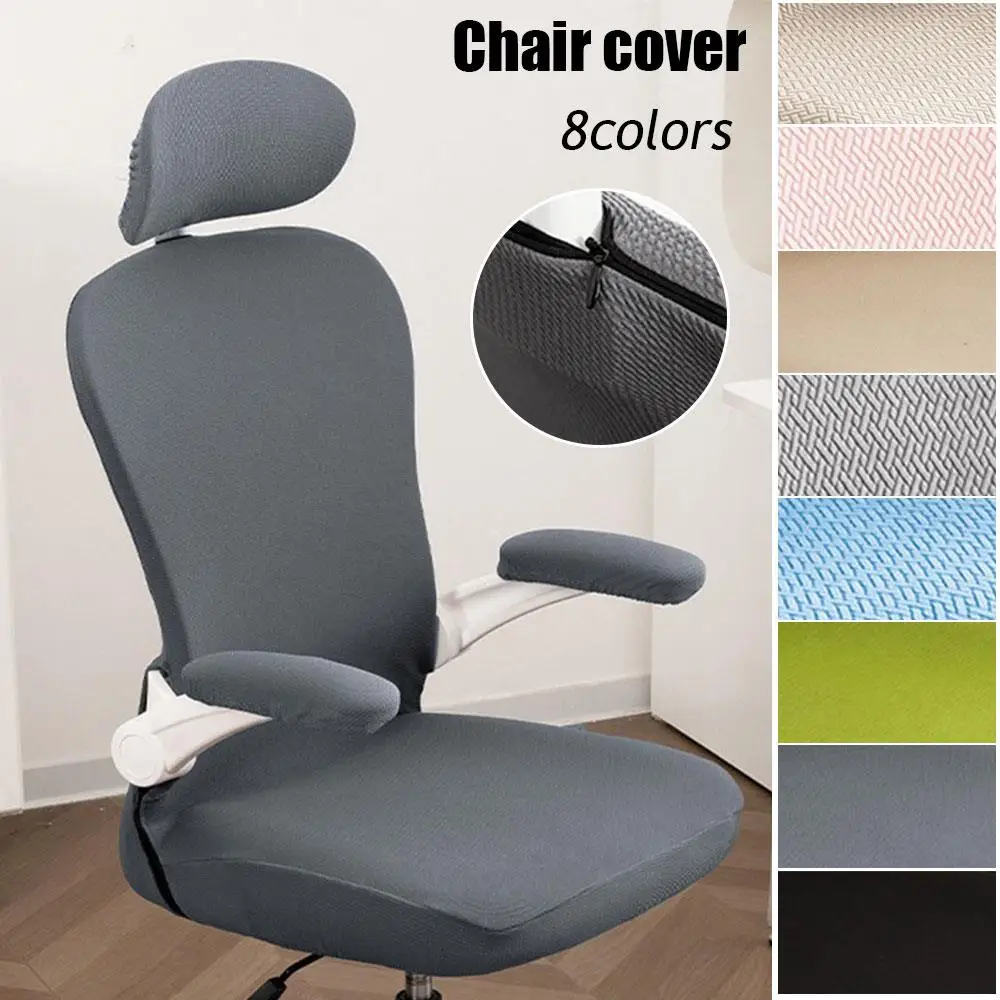 

3pcs/set Armrest Cover With Headrest Computer Chair Case Gaming Swivel Chair Cover Chair Elastic Ergonomic Universal Seat Cover