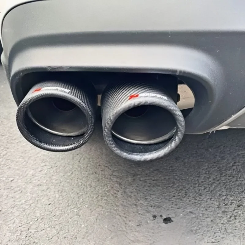 For 20212022 2023 2024 2025 CHERY Tiggo 8pro Car Special Matte Glossy Carbon Fiber Muffler Exhaust Pipe Mount black Accessories view 5