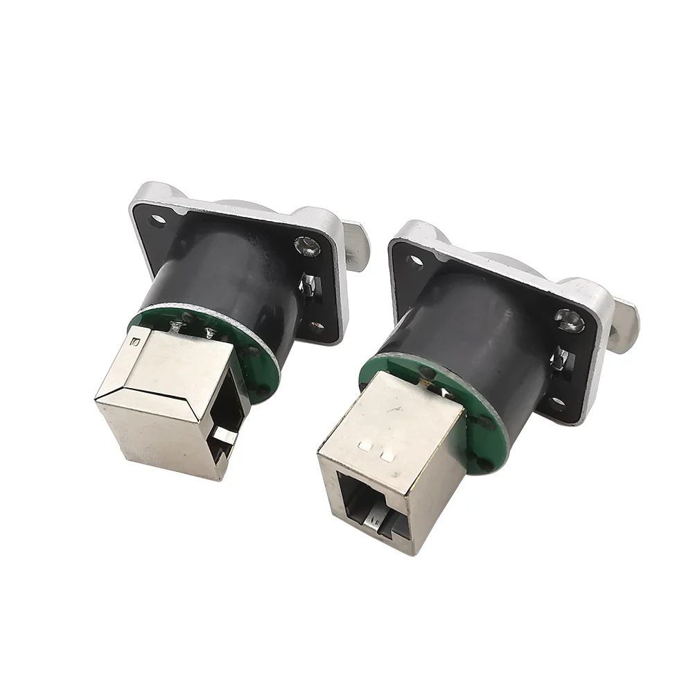 1Pcs RJ45 Ethernet Connector RJ-45 Shield Network Connector 8P8C Female Panel Mount Socket Normal Right Angle Style