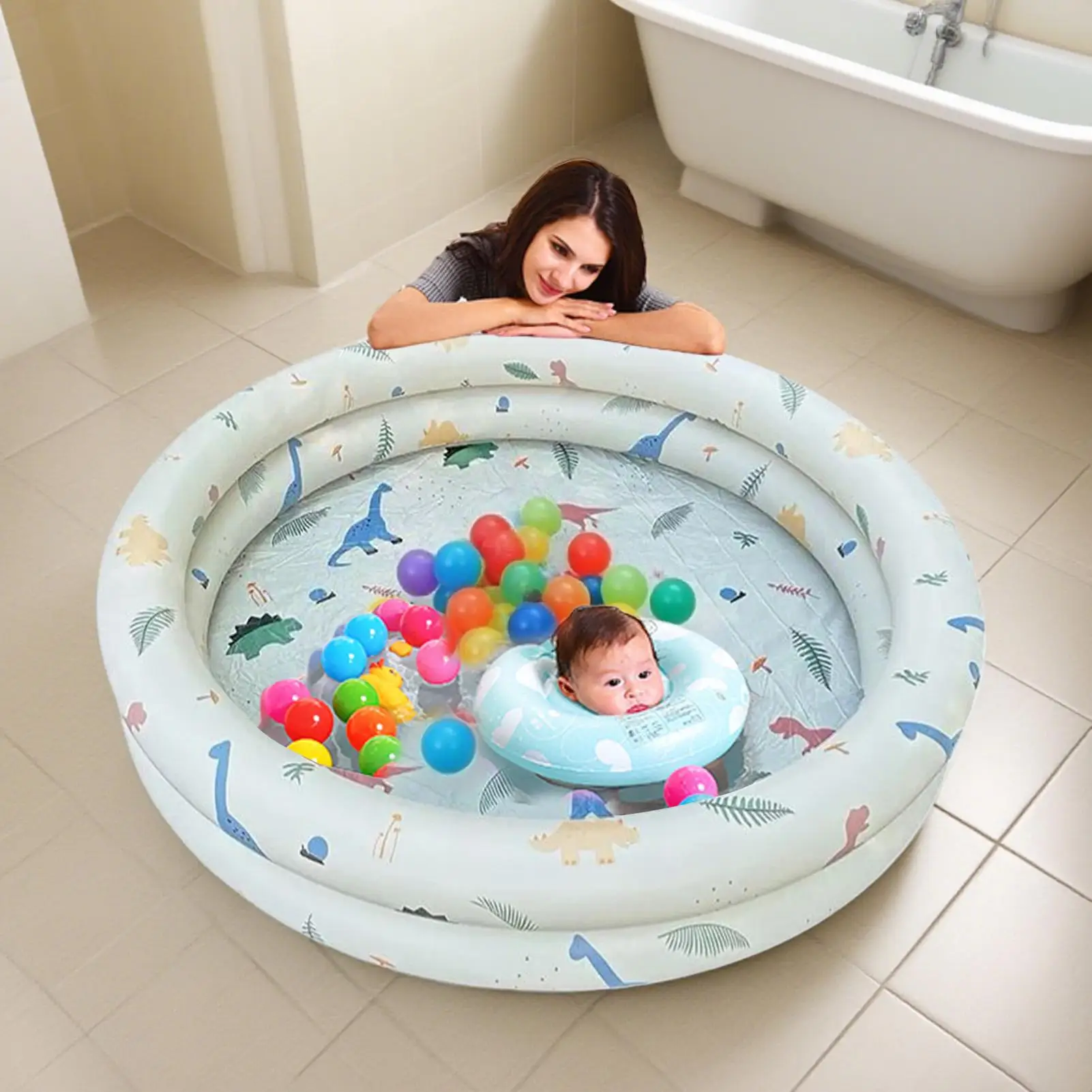 

Inflatable Swimming Pool Pvc Blow Up Pool Bright Colors Floating Air Cushions Bathtub For Lake Outdoor Party Patio Tanning Beach