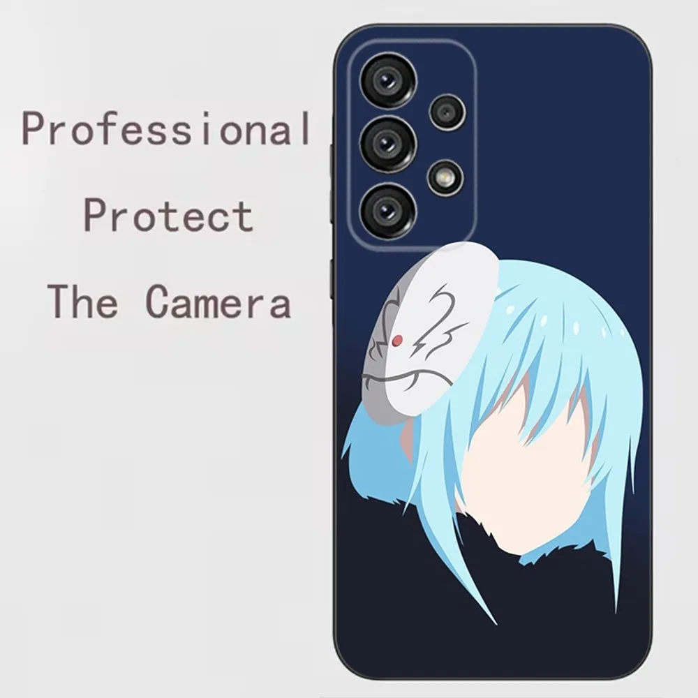 T-Tensei S-Slime Rimuru  Phone Case For Samsung Galaxy A91,A80,A73,A72 ,A71,A53A52,A32 ,A31A22,A21s,A20,Black Cover