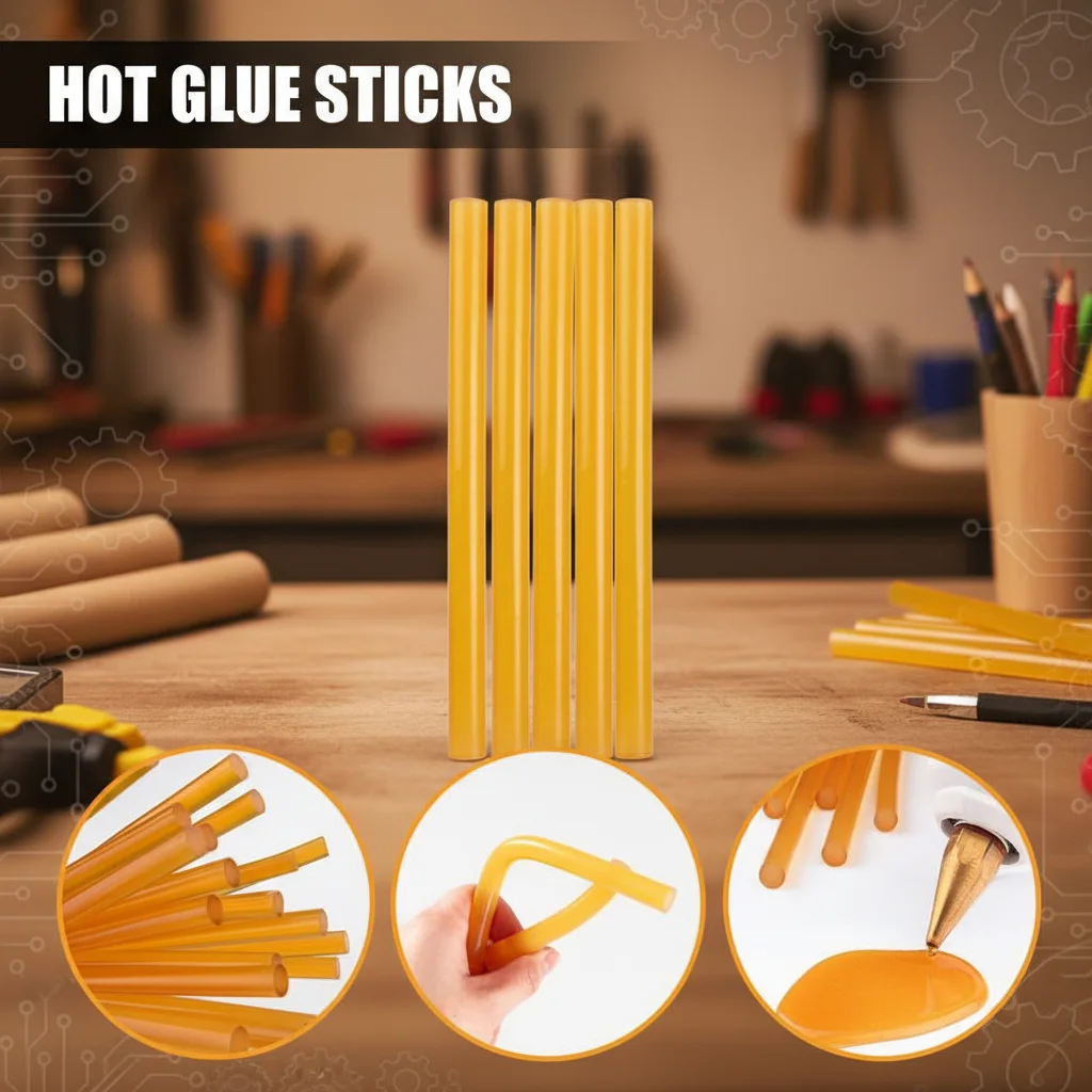 10Pcs Car Dent Puller Tools Hot Melt Glue Sticks for Body Repair Strong Adhesion Paintless Removal Strips Auto Body Work Tools