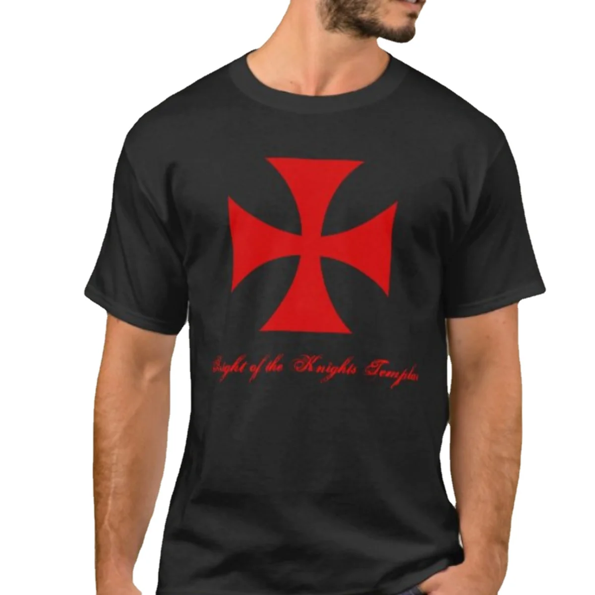 Knight of The Knights Templar. Templar Knights Cross Emblem Printed T-Shirt. Cotton Short Sleeve O-Neck Mens T Shirt New S-3XL