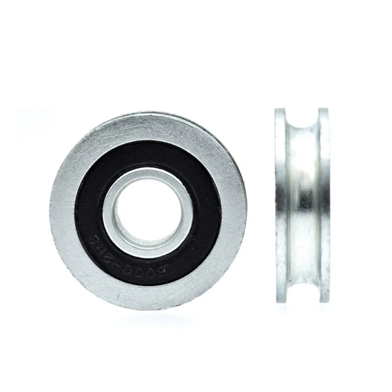 6*33*8mm V Groove Mental Bearing Round Pulley Steel Wire Over Line Lifting Wheel Guide Wheel Mechanical Rolling Wheel